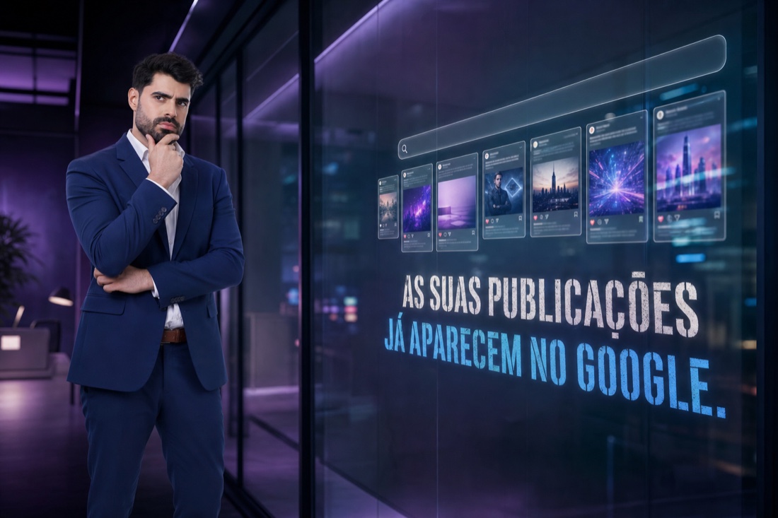 Publicações de redes sociais a aparecer na Pesquisa Google através das propriedades de plataforma