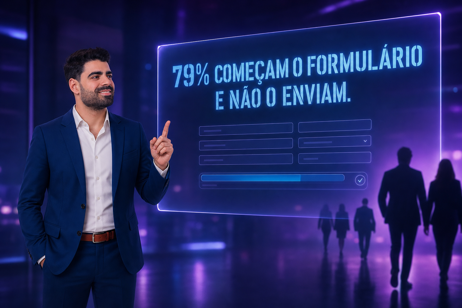 79% das pessoas começam o formulário e não o enviam: a maior fuga na taxa de conversão