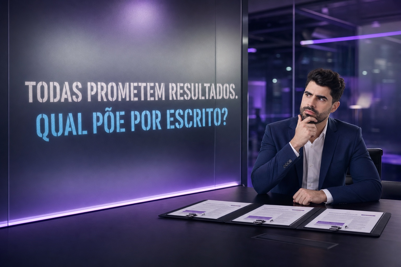 Escolher uma agência de marketing digital: todas prometem resultados, qual põe por escrito